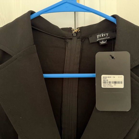 NWT | Privy Black Double Breasted Dress with Zipper | S - Picture 4 of 5